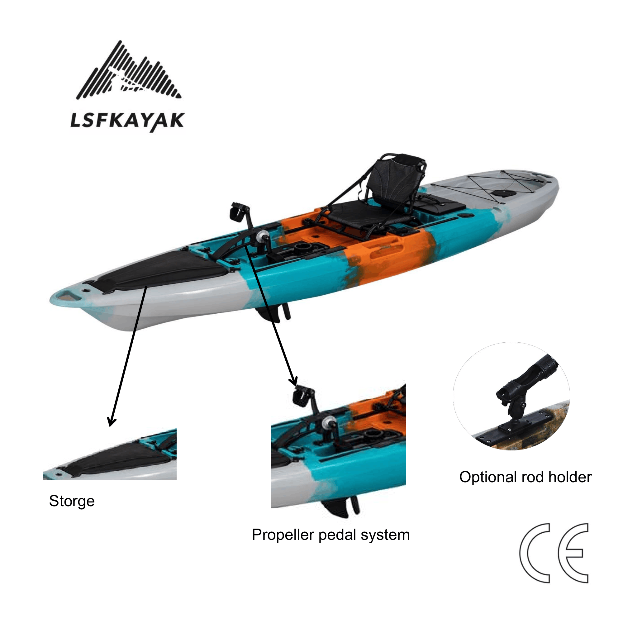 Fishing Kayak Pedal Drive - Kayak de Pesca Mirage Propel de