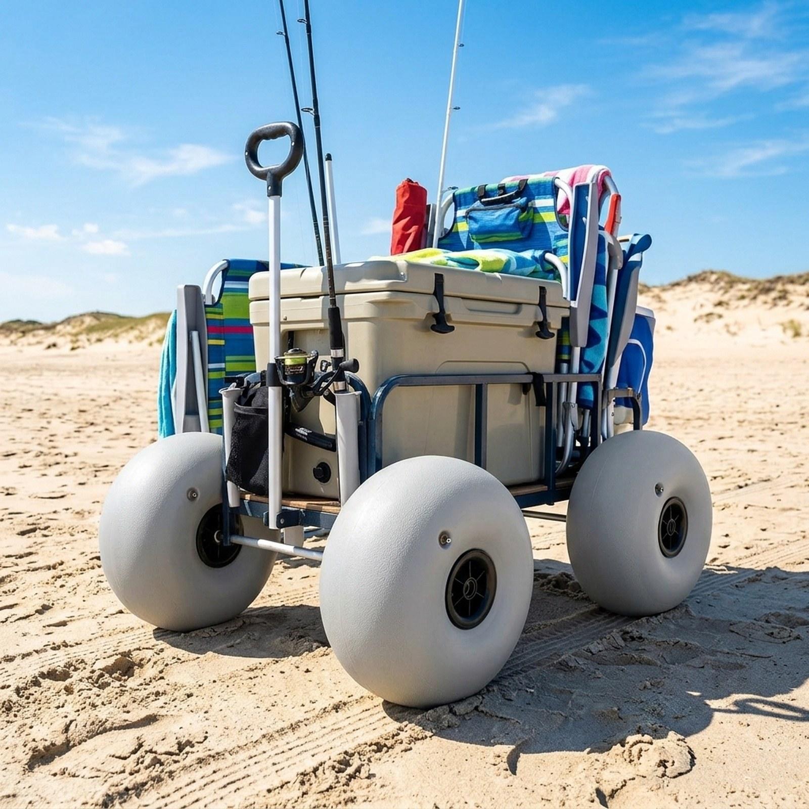 Fishing Kayak Cart - Ruedas de Playa para Carrito, Neumáticos