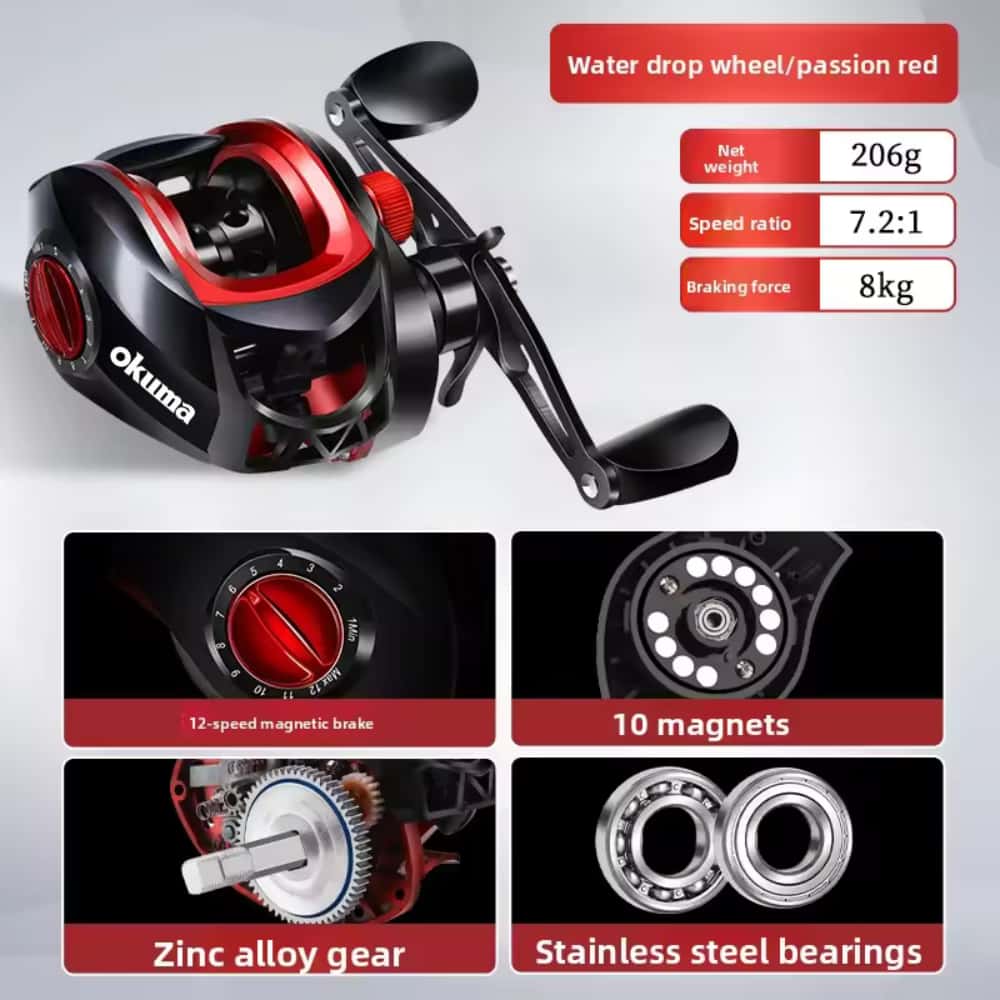 Carrete de Pesca Okuma Baitcas - Abu Garcia Reel Max reseña y precio